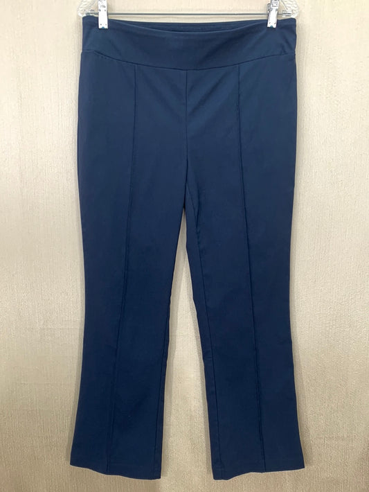 J. MCLAUGHLIN navy blue Rayon Blend Seam Front Pull On Ivy Pants - 12
