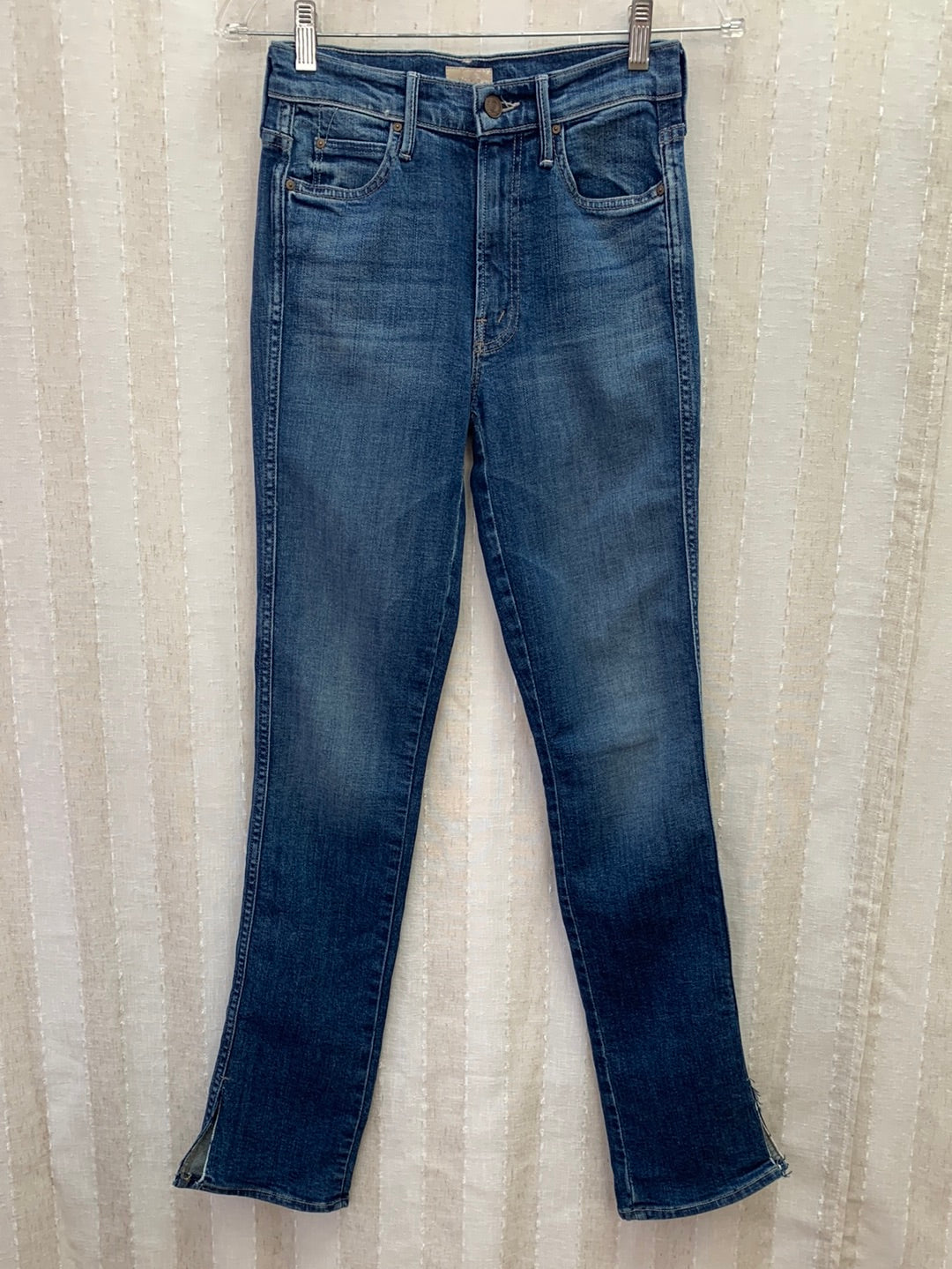 MOTHER right of passage The High Waisted Rascal Slice Undine Hem Jeans - 24