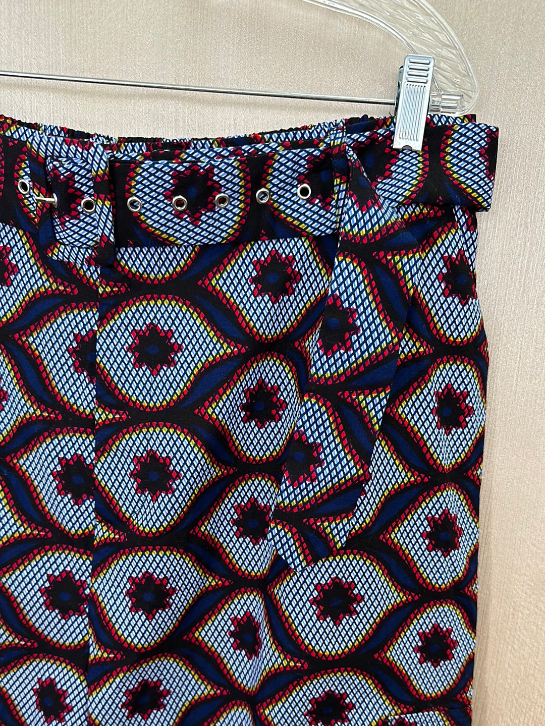 NWT - MAE OTTI blue print 100% Cotton Funbi African Joggers Pants - XXL