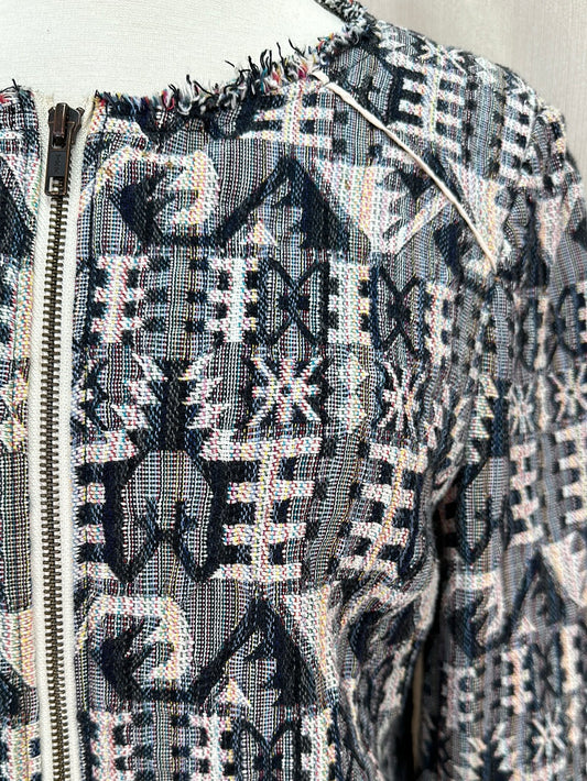 HEI HEI ANTHROPOLOGIE multi Tinsley Faifo Textured Jacquard Jacket - 10P