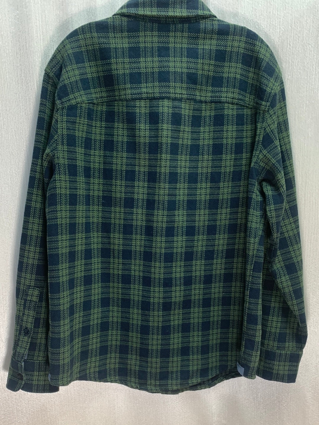 UNTUCKit green black Plaid Tignanello Heavyweight Lux Shirt Jacket - L