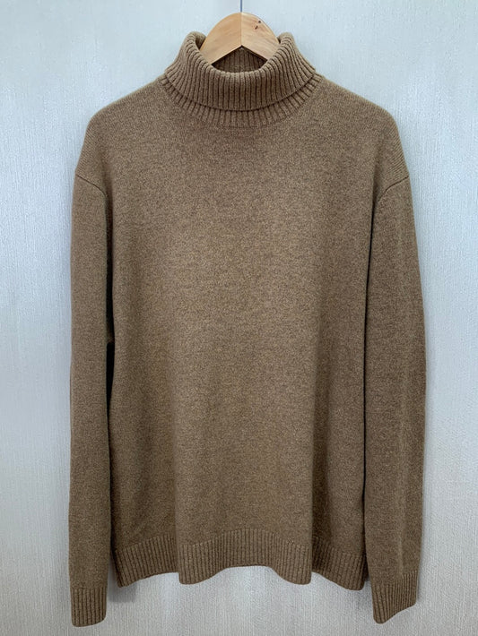 BANANA REPUBLIC camel brown Merino Wool Mid-Weight Turtleneck Sweater - XXL