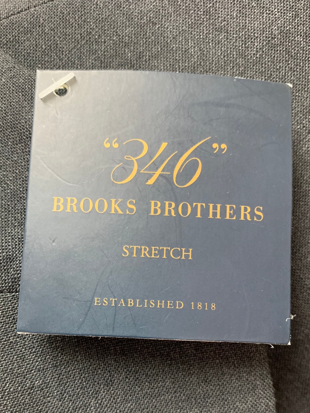 NWT (flaw) - BROOKS BROTHERS 346 charcoal gray Wool Stretch Blazer - 38R