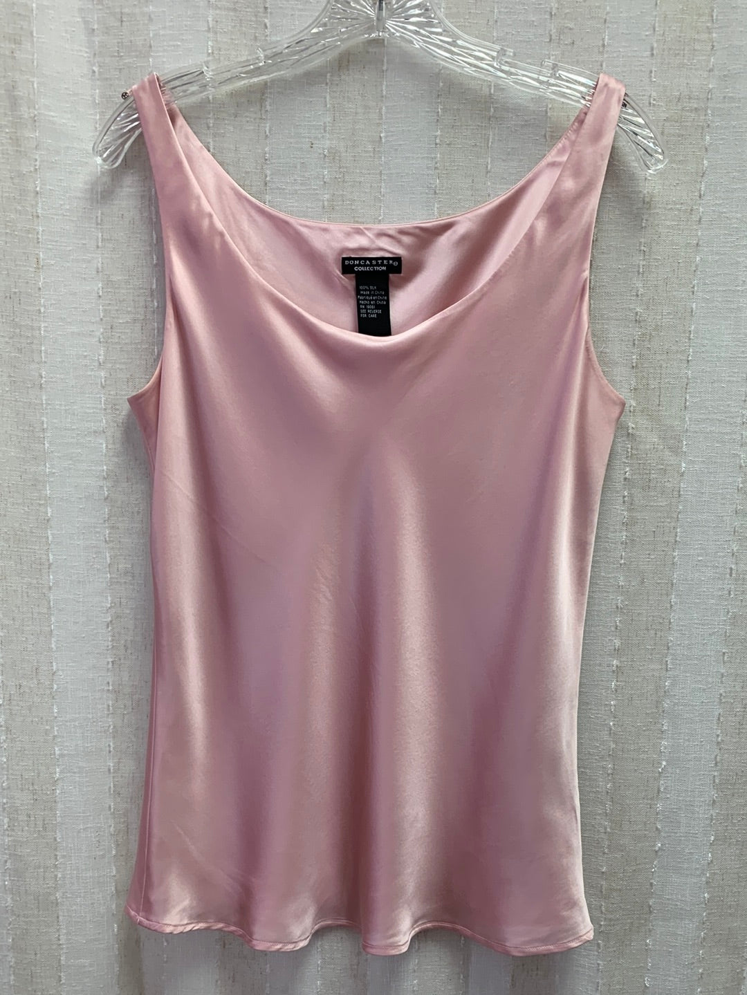 DONCASTER pink 100% Silk Sleeveless Blouse / Cami - 12