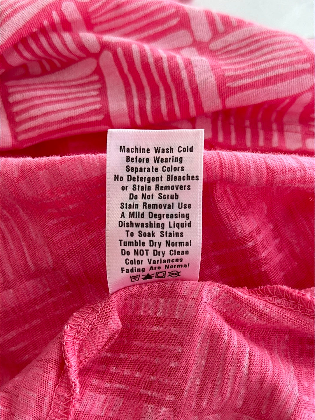 FRESH PRODUCE pink Down Under Print Drape Jersey Cotton Dress - L