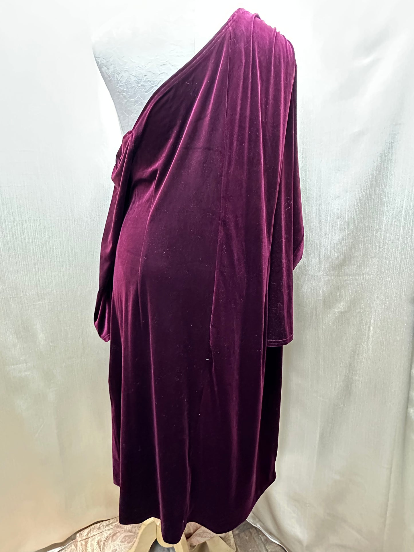 NWT - UNIVERSAL STANDARD burgundy red Velvet Midi Dress - XL | US 4X / 26-28