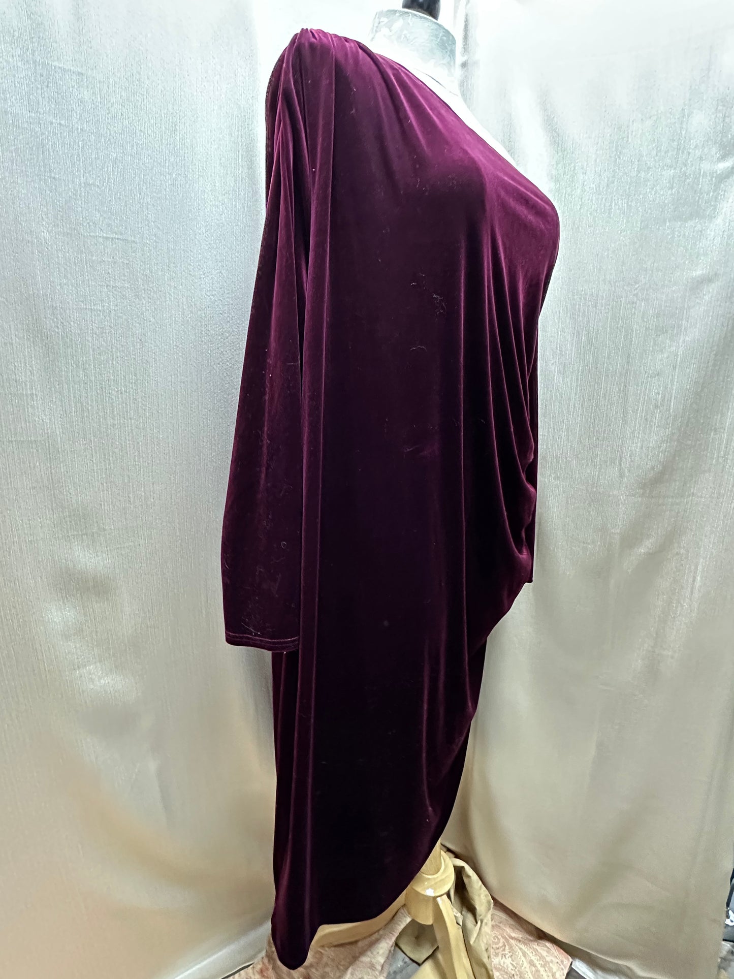 NWT - UNIVERSAL STANDARD burgundy red Velvet Midi Dress - XL | US 4X / 26-28