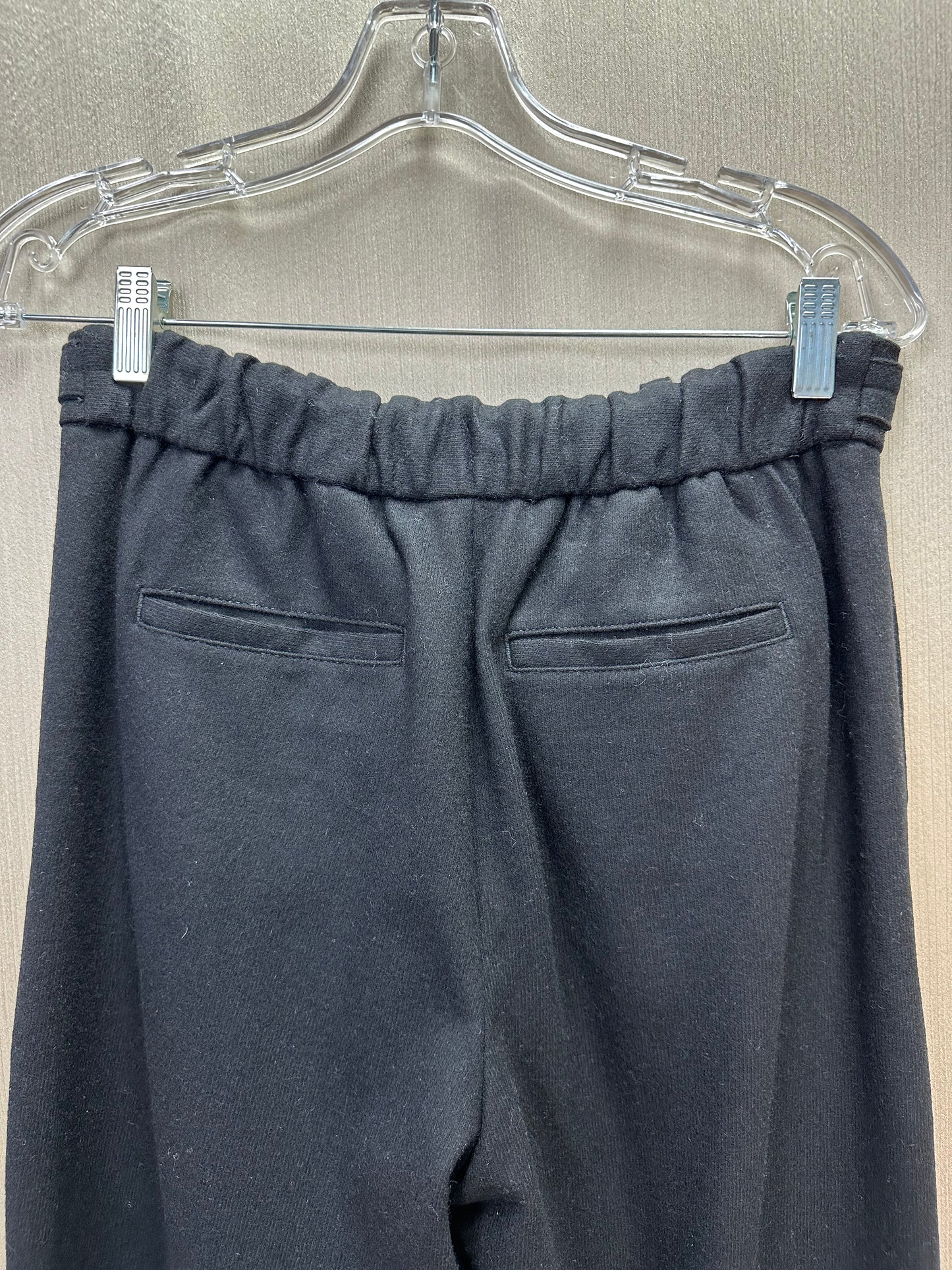 NWT - BANANA REPUBLIC black Wool Blend Lined Elastic Back Waist Pants - 4