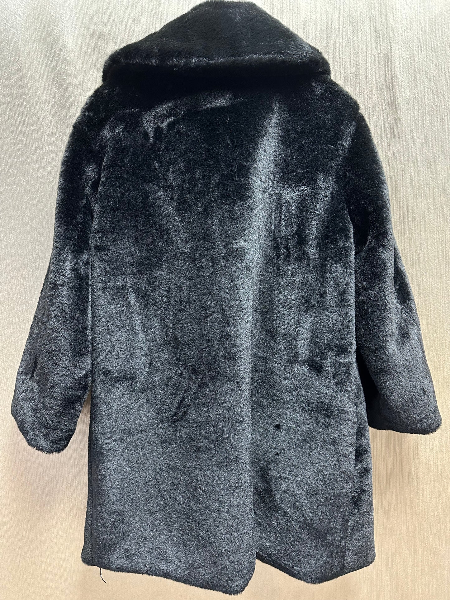 LAMARQUE black Super Soft Faux Fur Linnea Jacket Coat - M