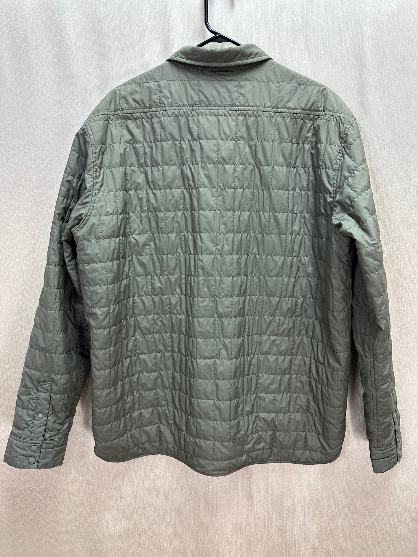 Rare PATAGONIA green Stripe Quilted Nano Puff Reversible Gratio Jacket - XL