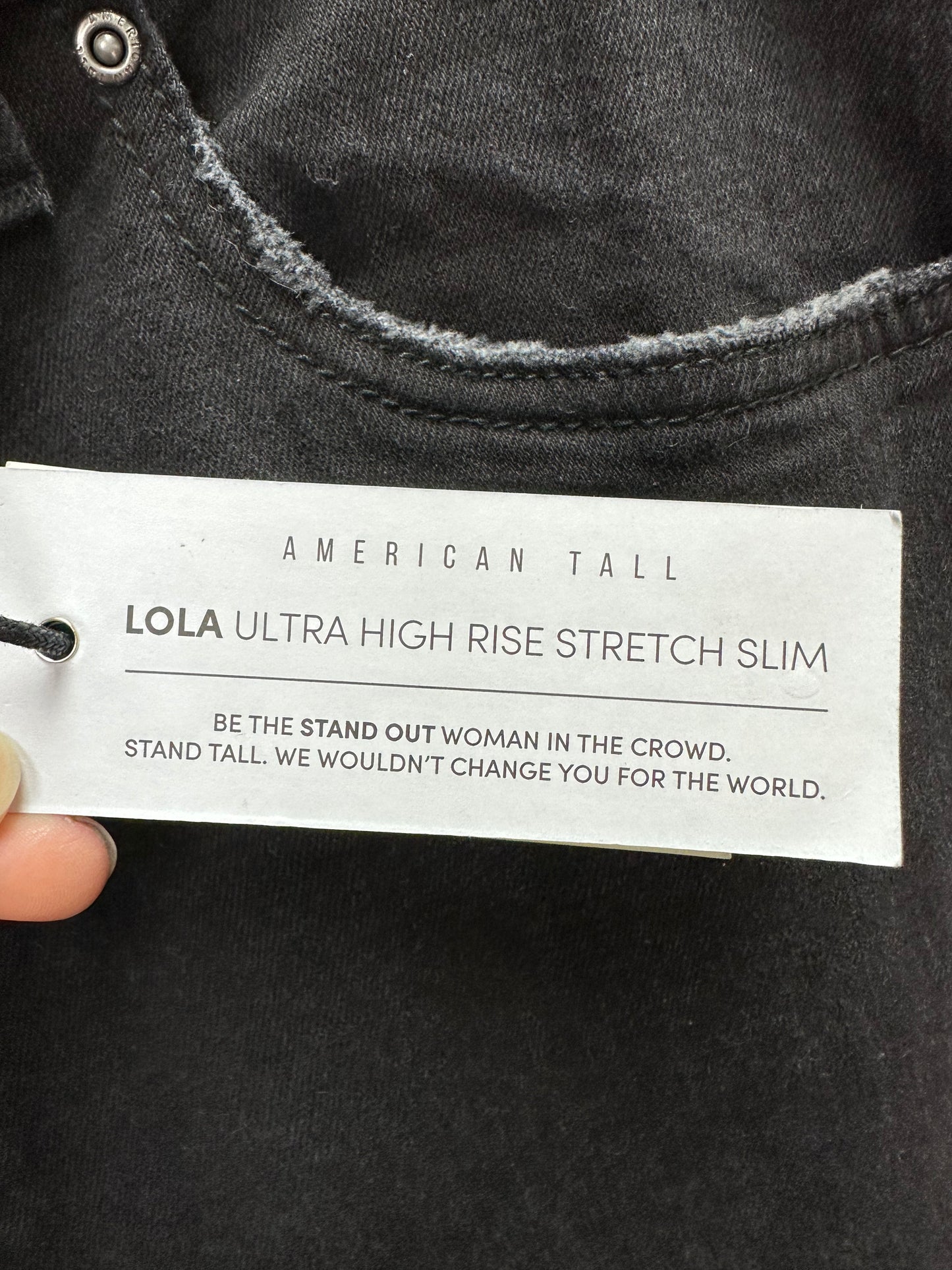 NWT - AMERICAN TALL black Lola Ultra High Rise Stretch Slim Fit Jeans - 34x35