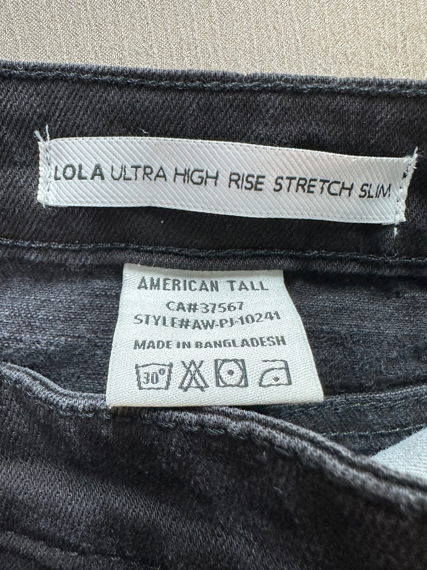 NWT - AMERICAN TALL black Lola Ultra High Rise Stretch Slim Fit Jeans - 34x35