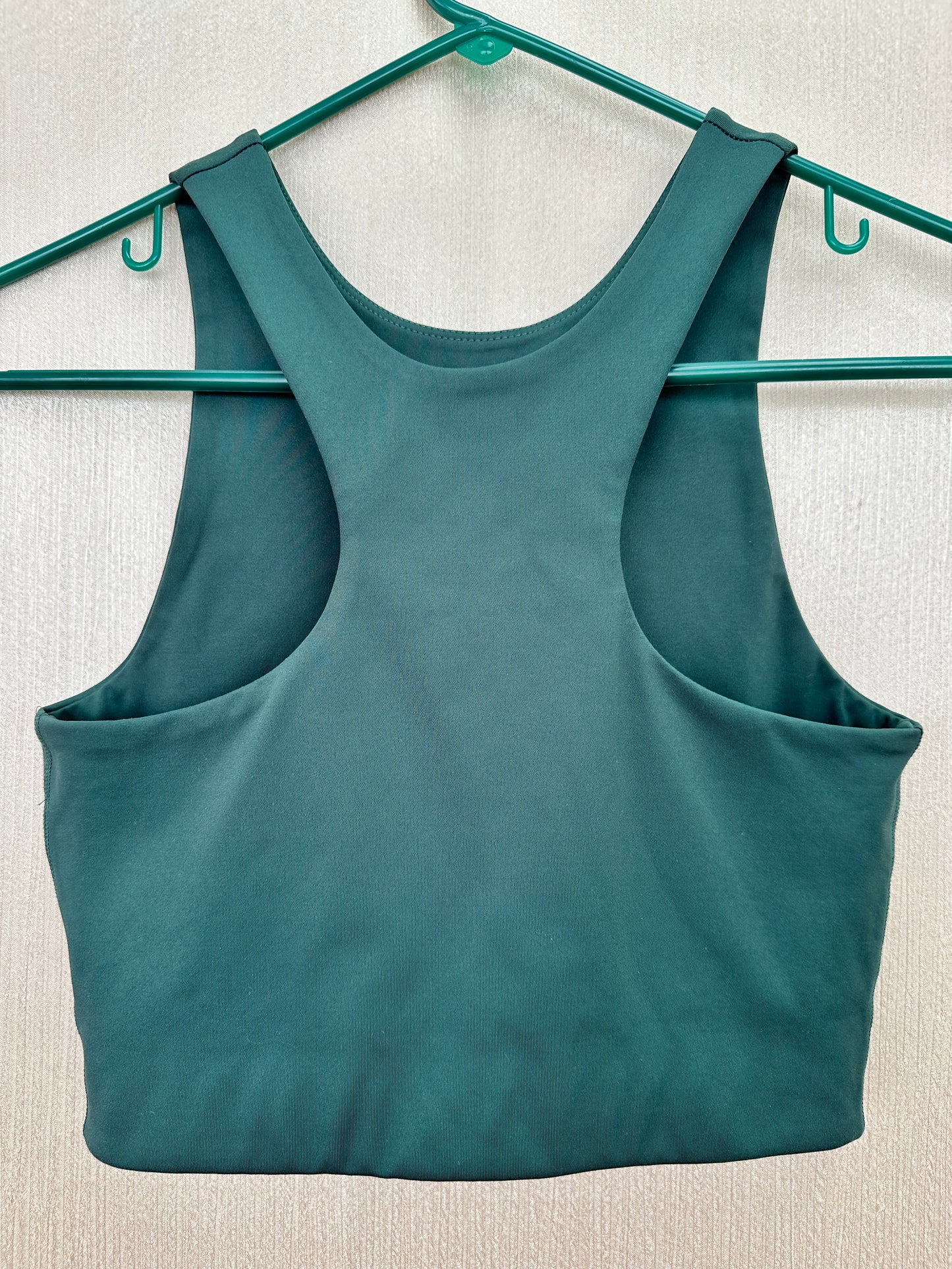 GIRLFRIEND COLLECTIVE moss green High Neck Dylan Tank Bra - S