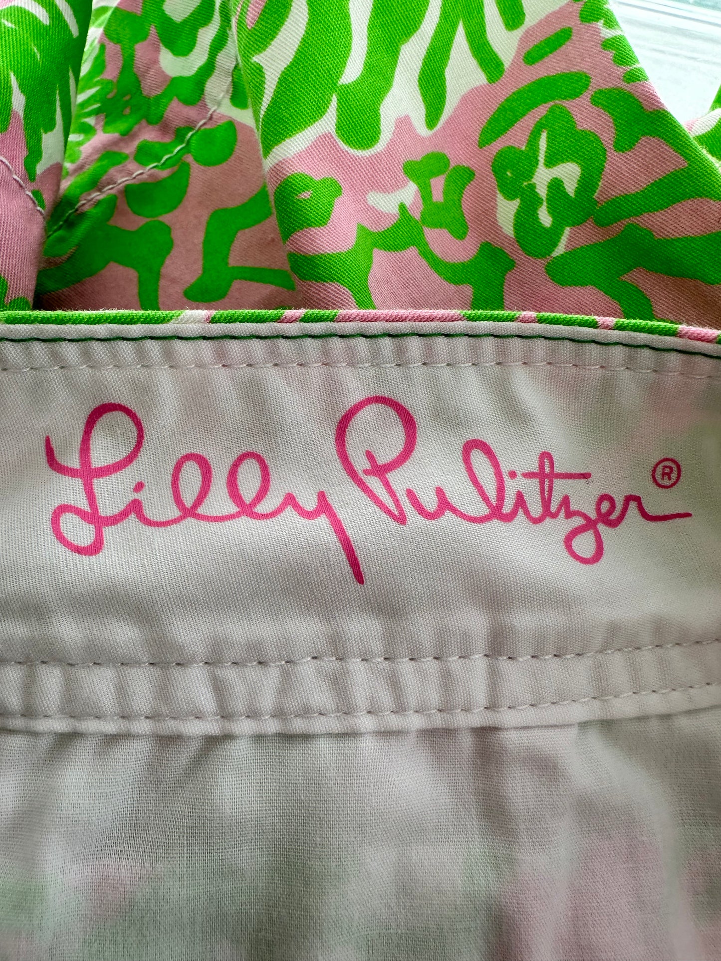 LILLY PULITZER green pink Sunnyside Lion 5" Inseam Callahan Shorts - 00