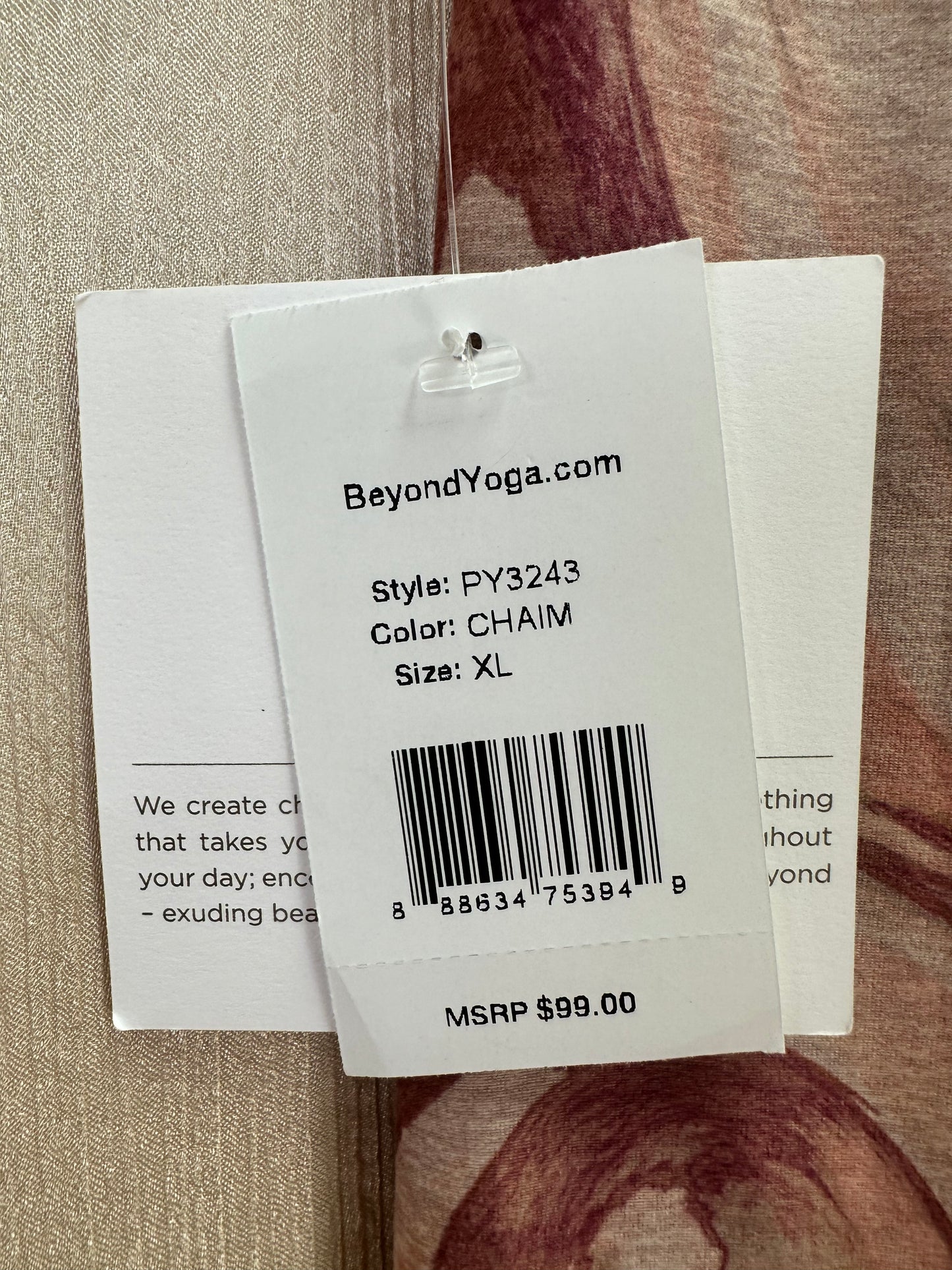 NWT - BEYOND YOGA mauve Marble SoftMark Caught in the Midi High Waisted Legging - XL