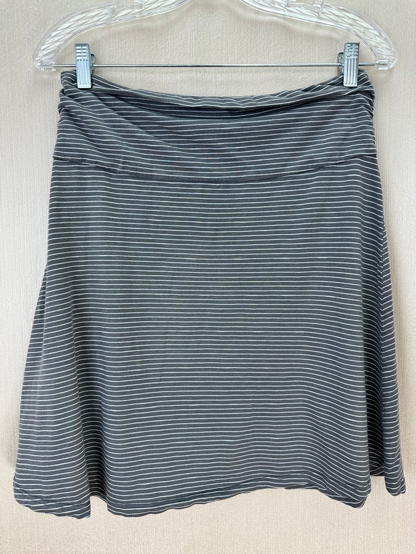 TOAD & CO grey white Stripe Lyocell Cotton Blend Samba Chaka Skirt - S