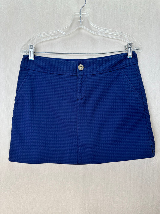 LILLY PULITZER navy blue Cotton Textured 15.25" Skirt Skort - 4