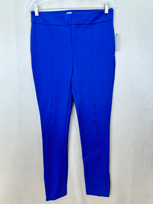 NWT - ANTRHOPOLOGIE blue Seam Front Zip Ankle Essential Slim Pants - US 6