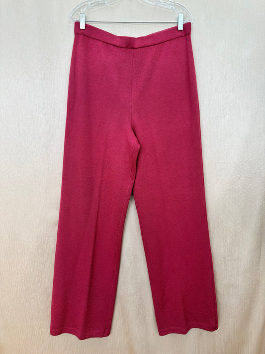 ST JOHN COLLECTION rose pink Santana Knit Pull On Sweater Pants - 12