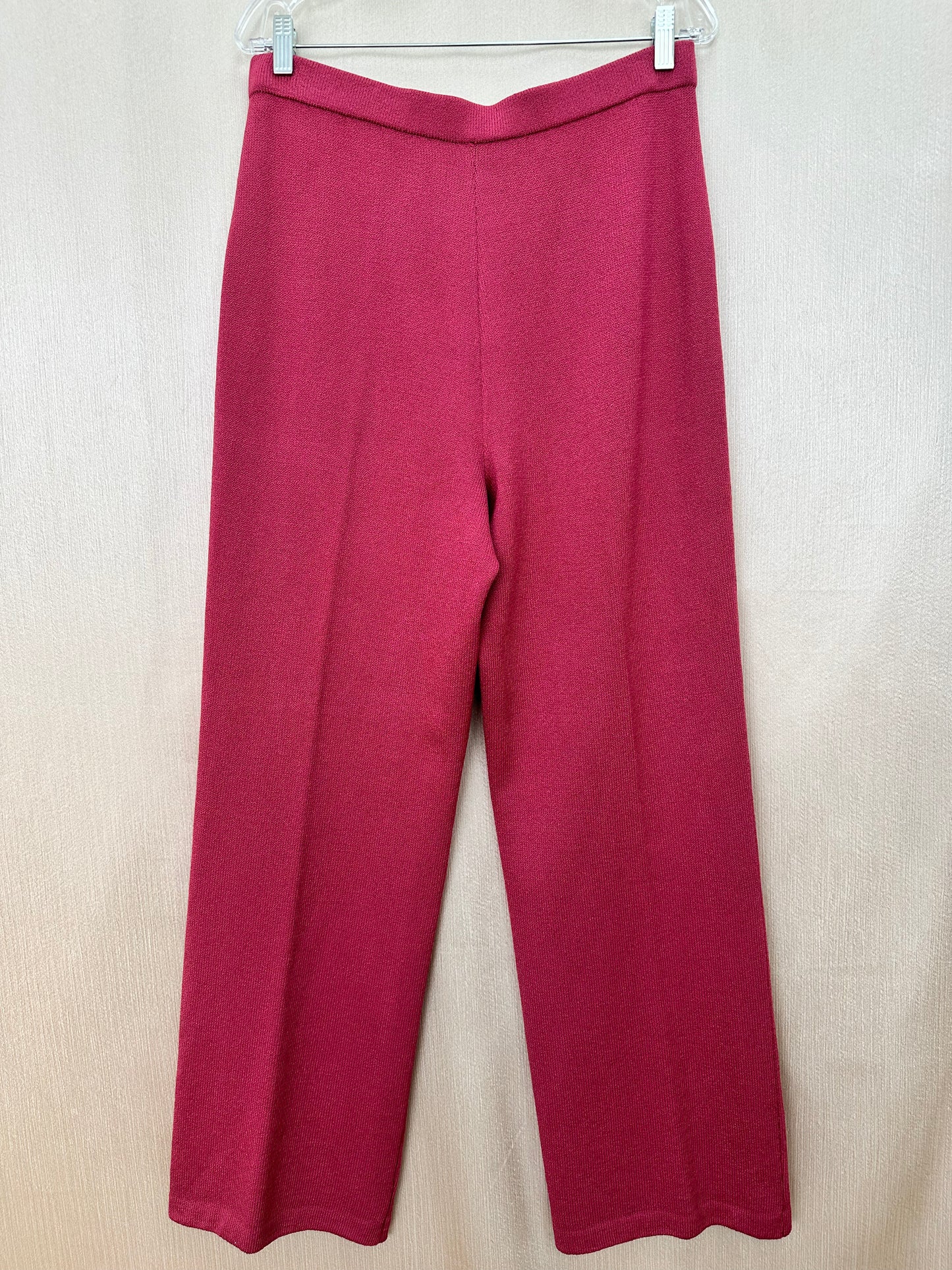 ST JOHN COLLECTION rose pink Santana Knit Pull On Sweater Pants - 12