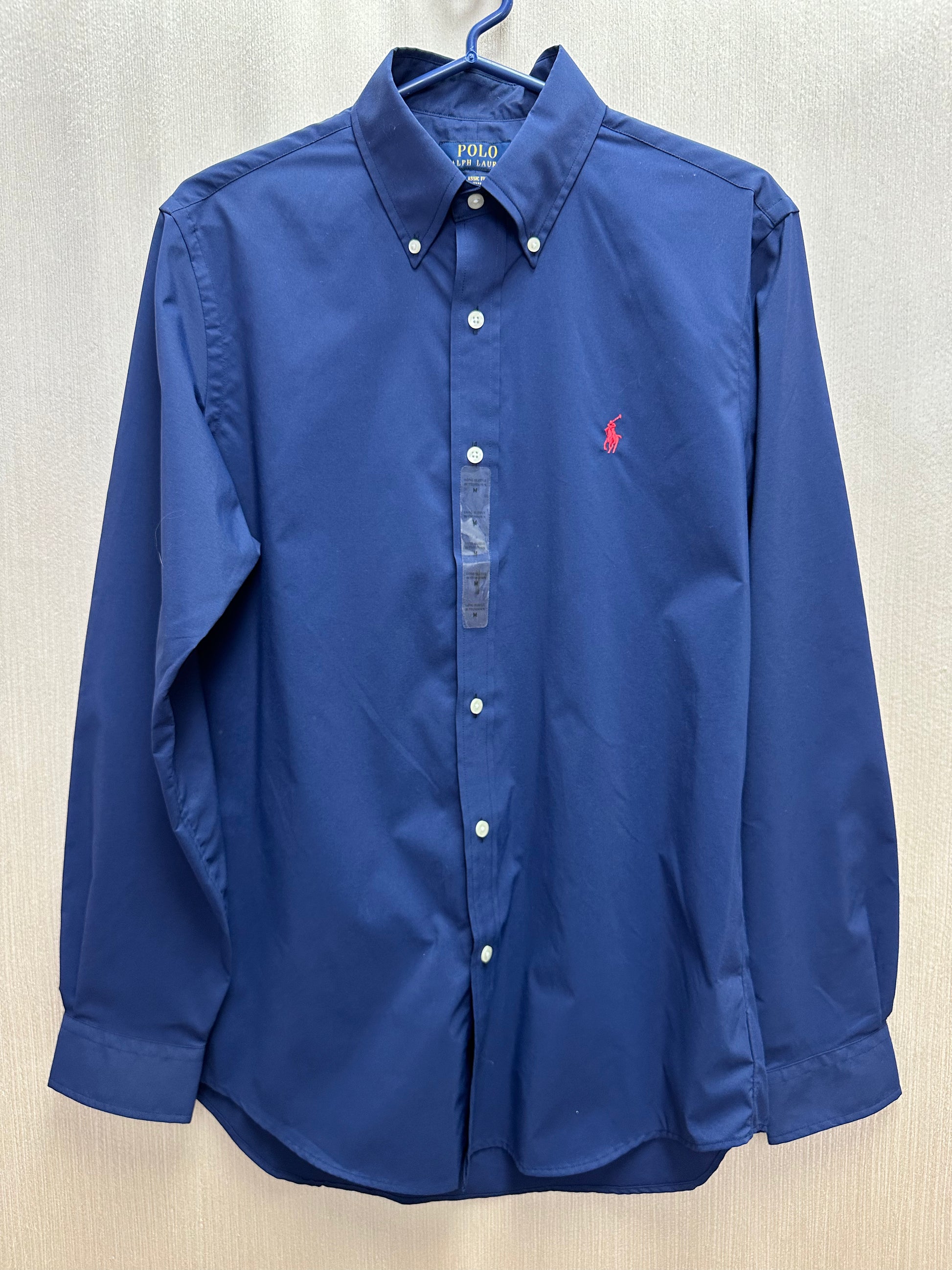 NWT POLO RALPH LAUREN navy blue Classic Fit Performance Stretch Shir CommunityWorx Thrift Online