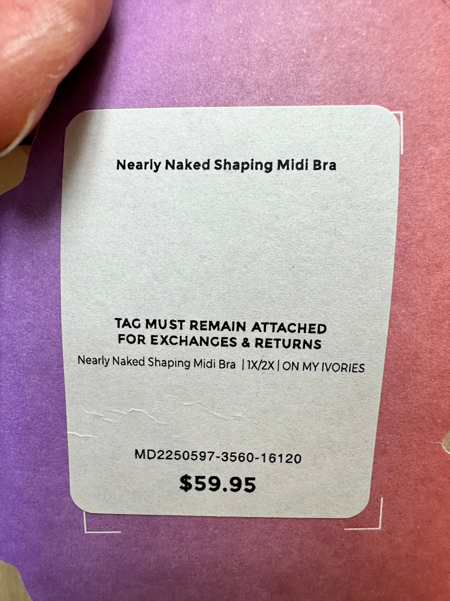 NWT - YITTY ivory oh my ivories Nearly Naked Shaping Midi Bra - 1X / 2X