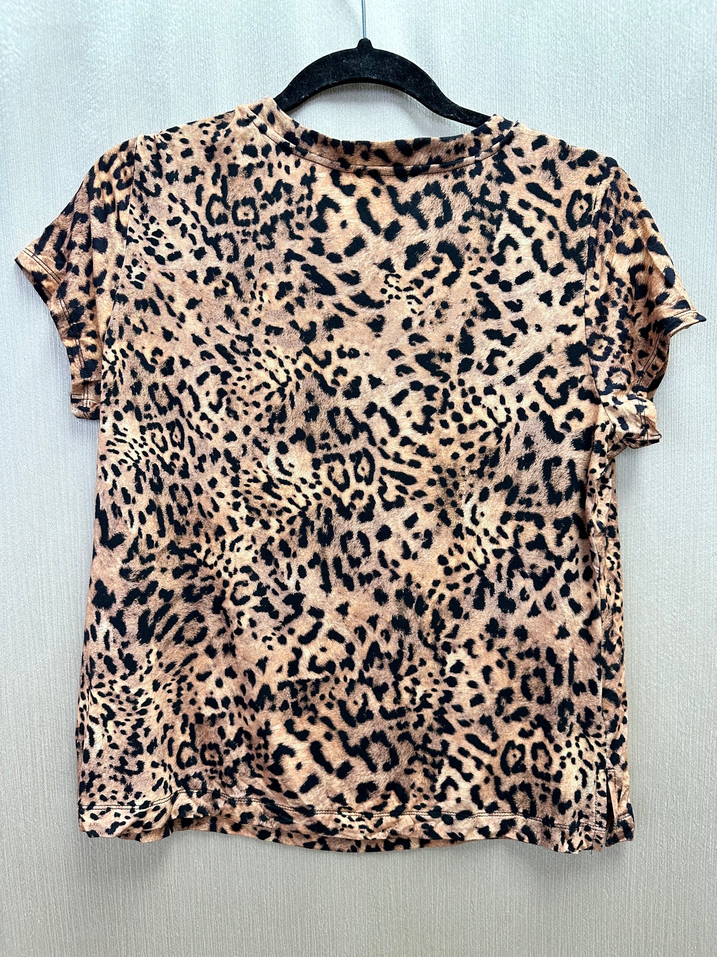 NWT - SOMA brown black On the Prowl Animal Print Cool Nights Pajama Top - M