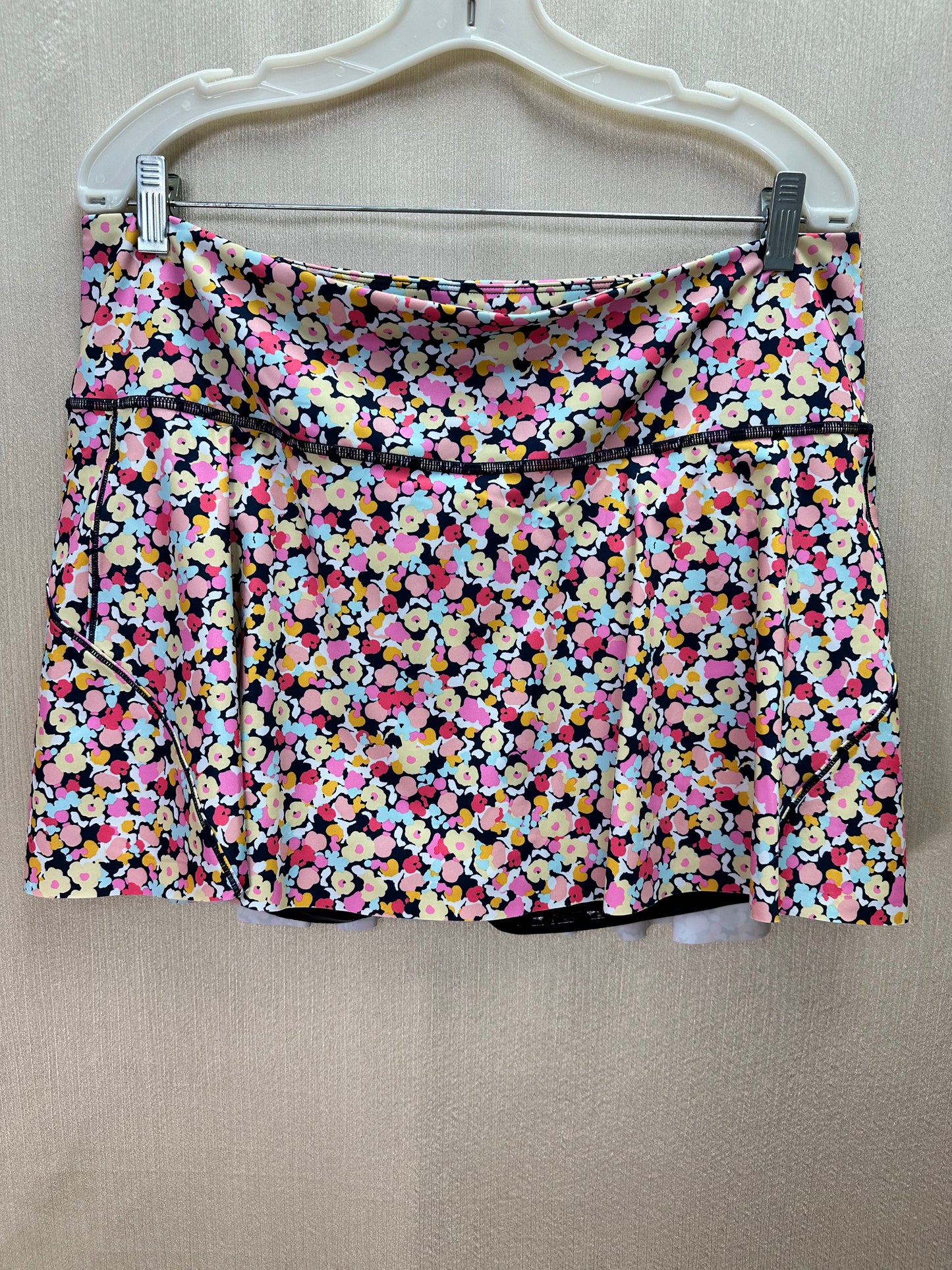 NWT - ATHLETA pink navy Floral 13.5" Ace Printed Tennis Skort - XL