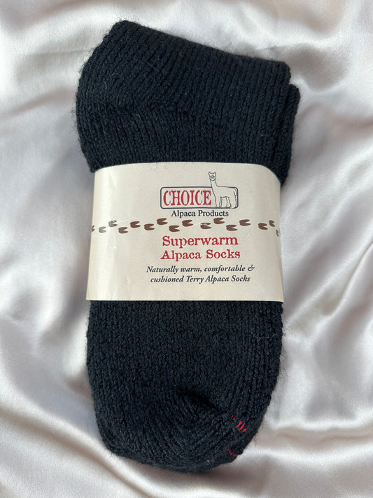 NWT - CHOICE black Superwarm Alpaca Socks - M | 9-11