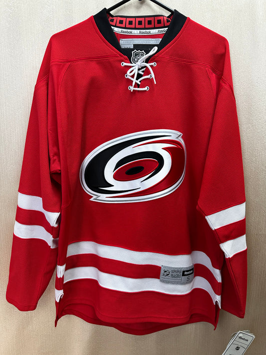 NWT - REEBOK red NHL Carolina Hurricanes Blank Hockey Jersey - S