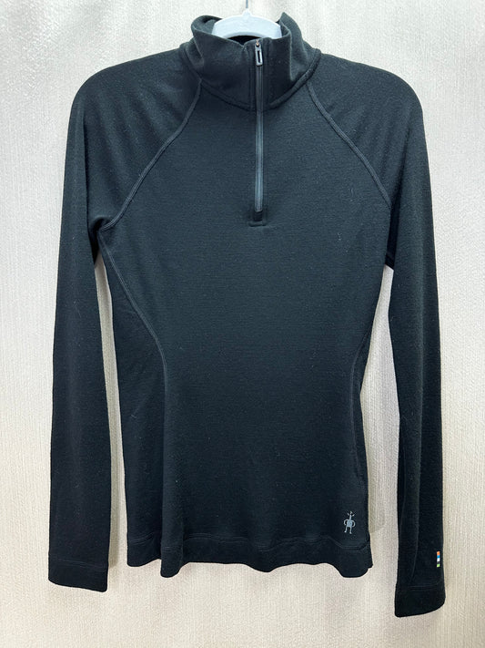 SMARTWOOL black Merino Wool 250 Slim Fit Thermal Base Layer 1/4 Zip Top - M