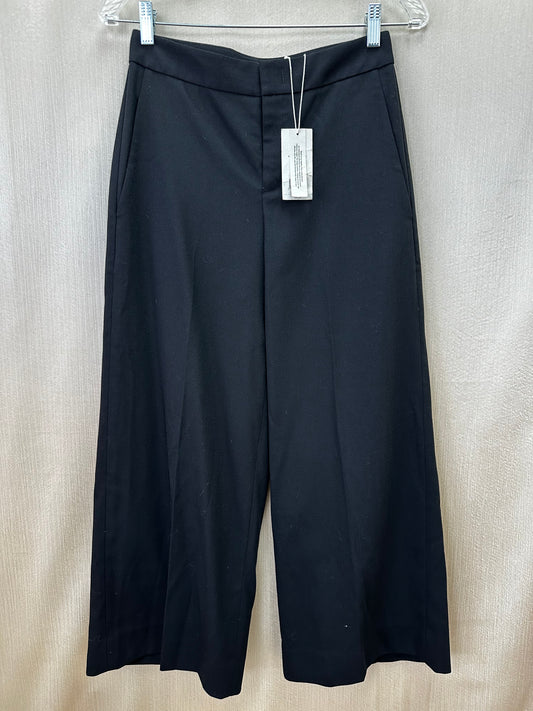 NWT - VINCE black Wool Blend High Waist Crop Wide Leg Trousers Pants - 0