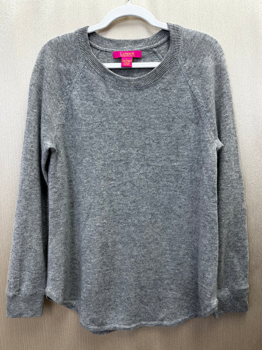 CATHERINE MALANDRINO gray 100% Cashmere Long Sleeve Sweater - L