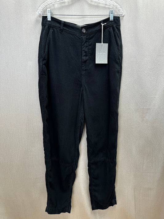 NWT - EVERLANE black Tencel High Rise Tapered The Chino in Buttersoft Pants - 8