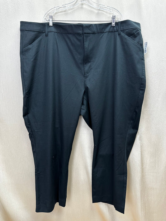 NWT - OLD NAVY black Pixie High Rise Never Fade 27" Inseam Pants - 30 | 4X