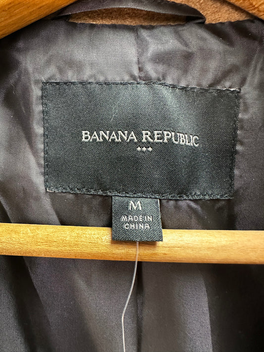 NWT - BANANA REPUBLIC camel brown Wool Blend Long Topcoat Overcoat - M