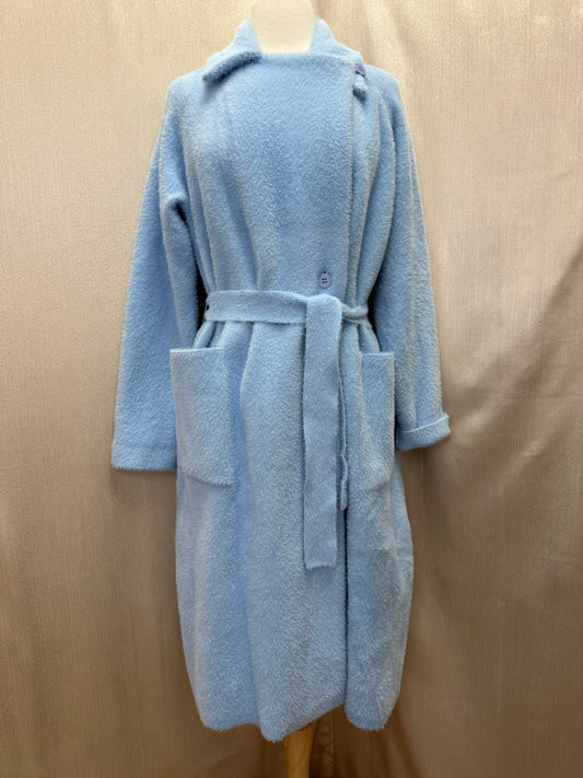 NWT - ETCETERA light blue Blizzard Brushed Yarn Sweater Coat - S