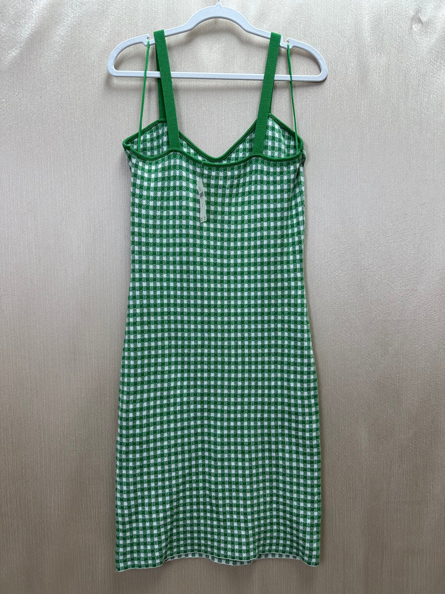 NWT - MAEVE ANTHROPOLOGIE green Check Sleeveless Midi Sweater Dress - M