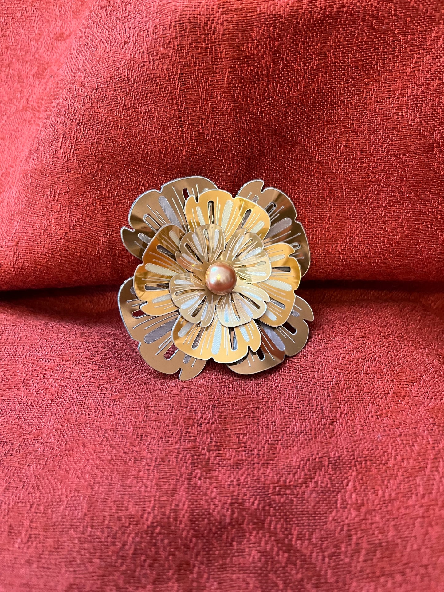 Foil Floral Pin-Made In Italy