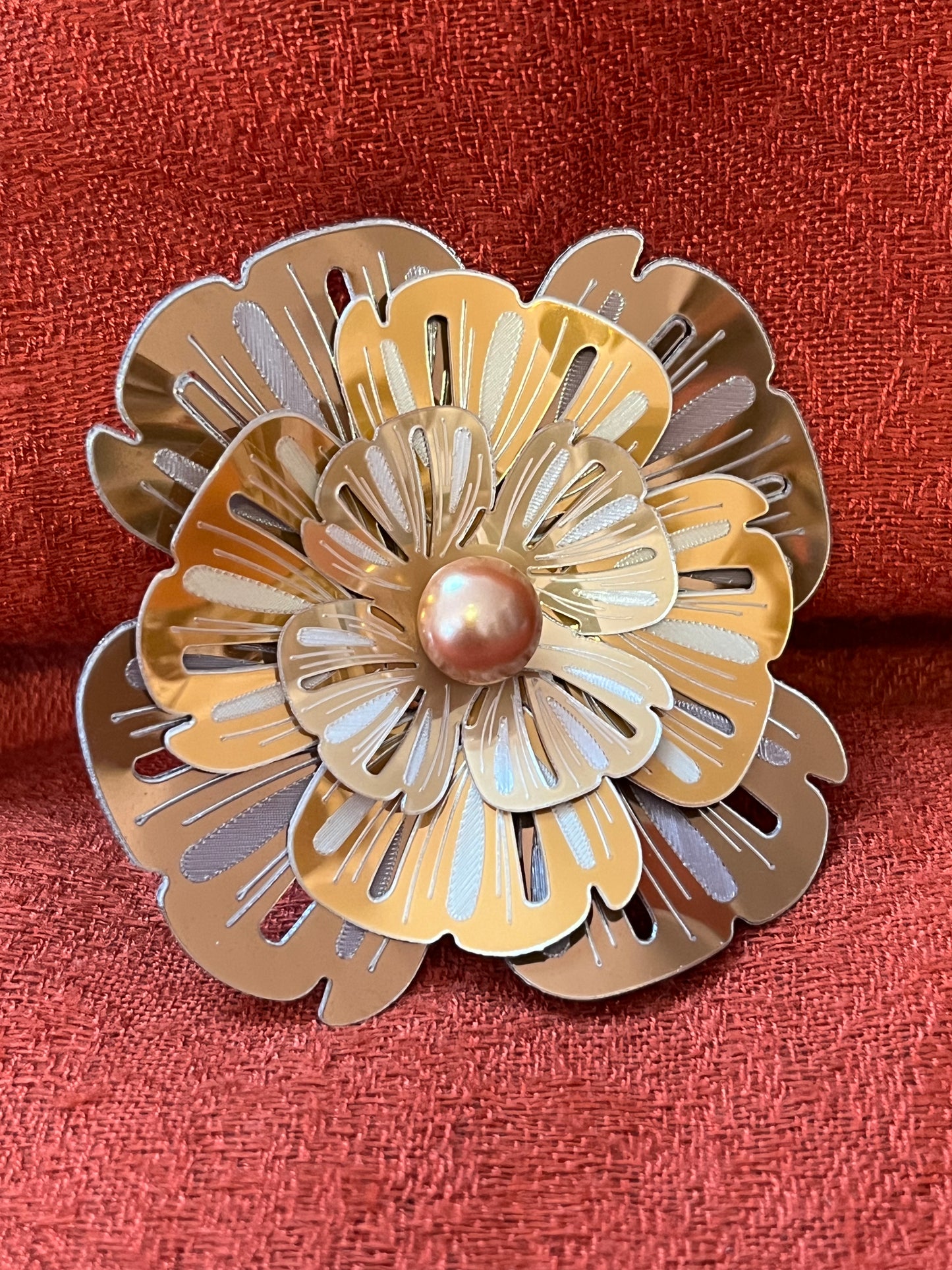 Foil Floral Pin-Made In Italy