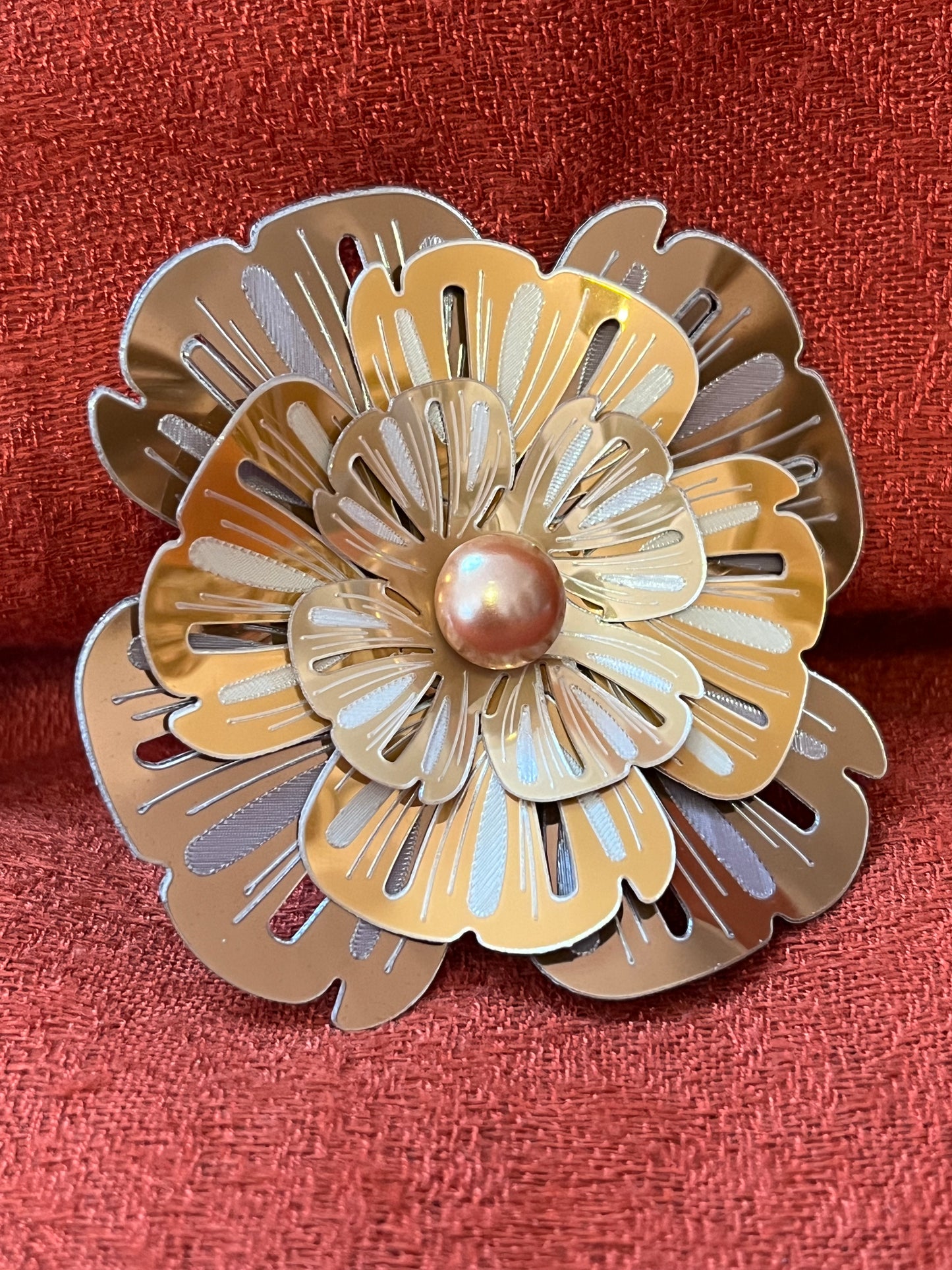 Foil Floral Pin-Made In Italy