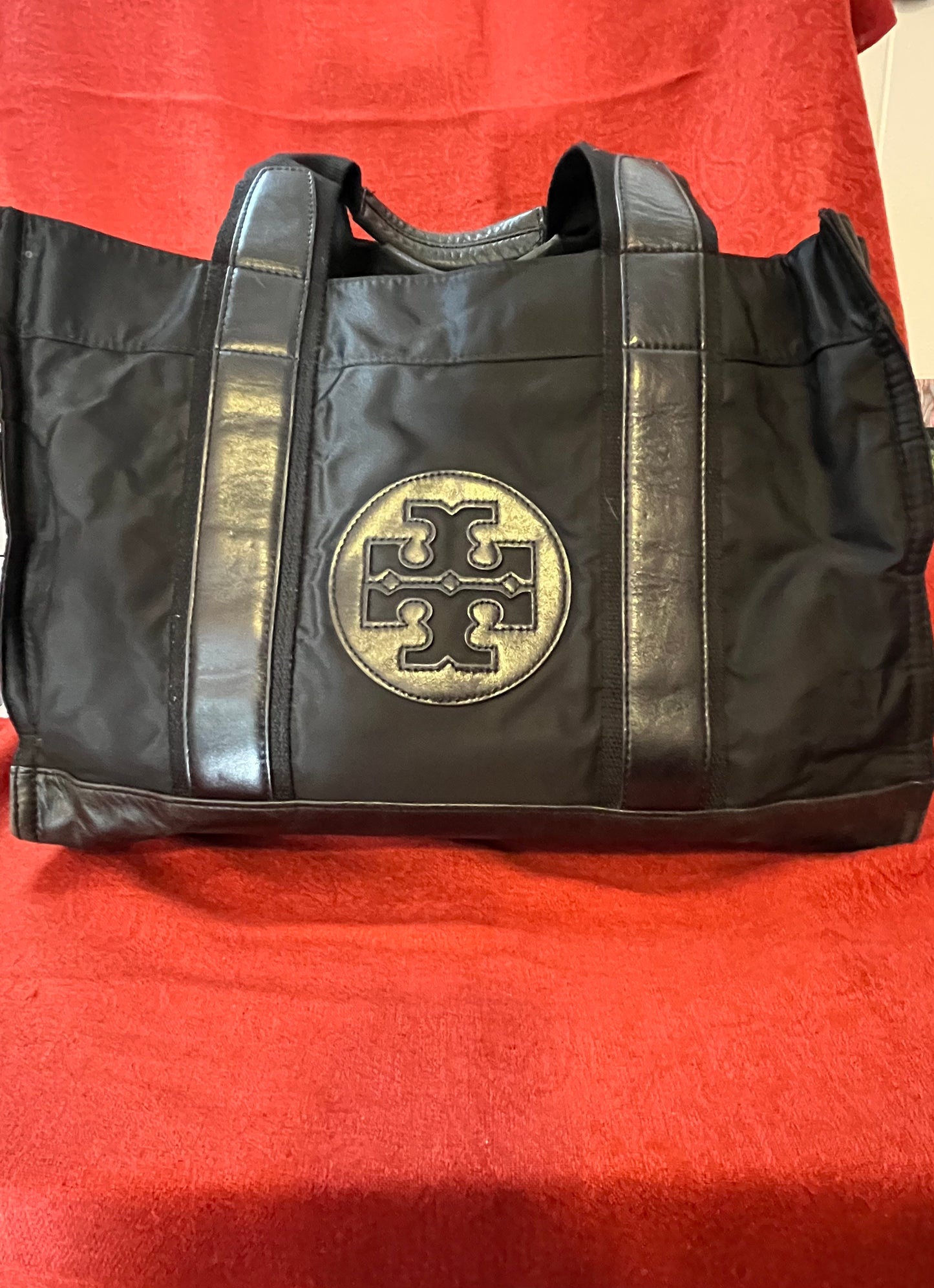 Nylon and Leather Tory Burch Ella Tote