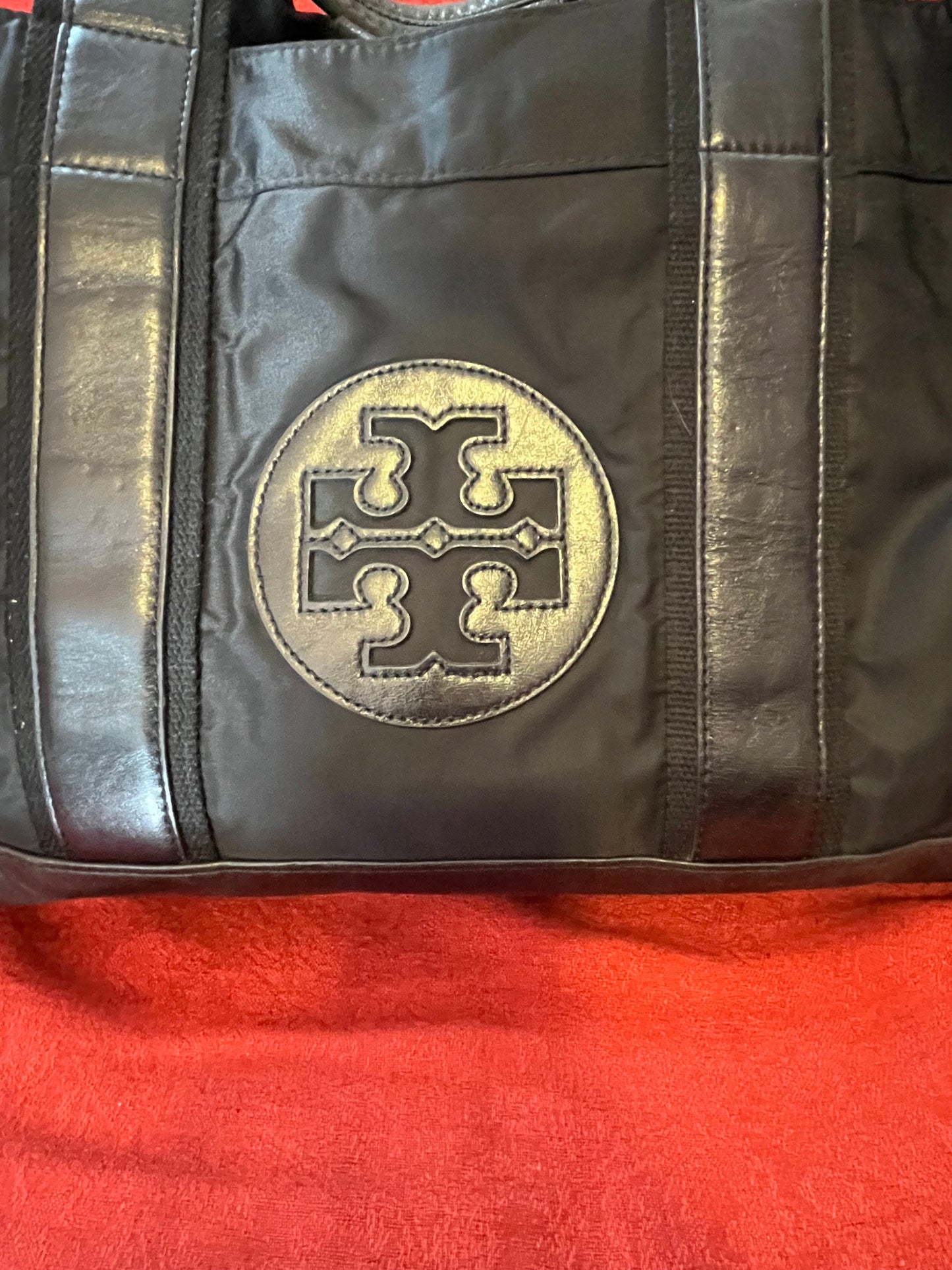 Nylon and Leather Tory Burch Ella Tote