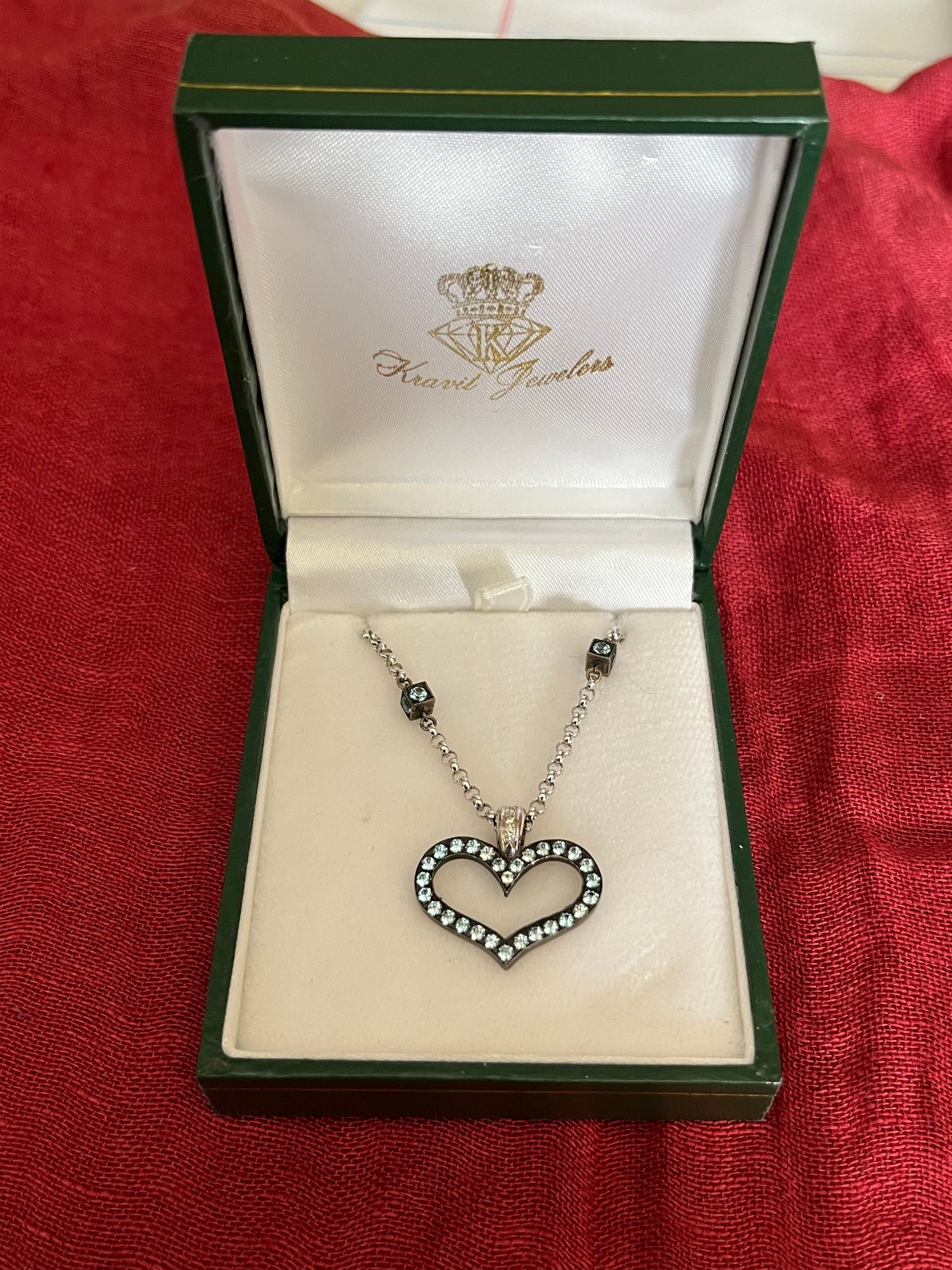 Vintage Jeffrey Robert 18k and Sterling Silver (925) Heart Pendant