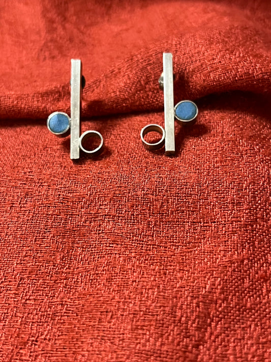 Modern-Style Sterling Post Earrings