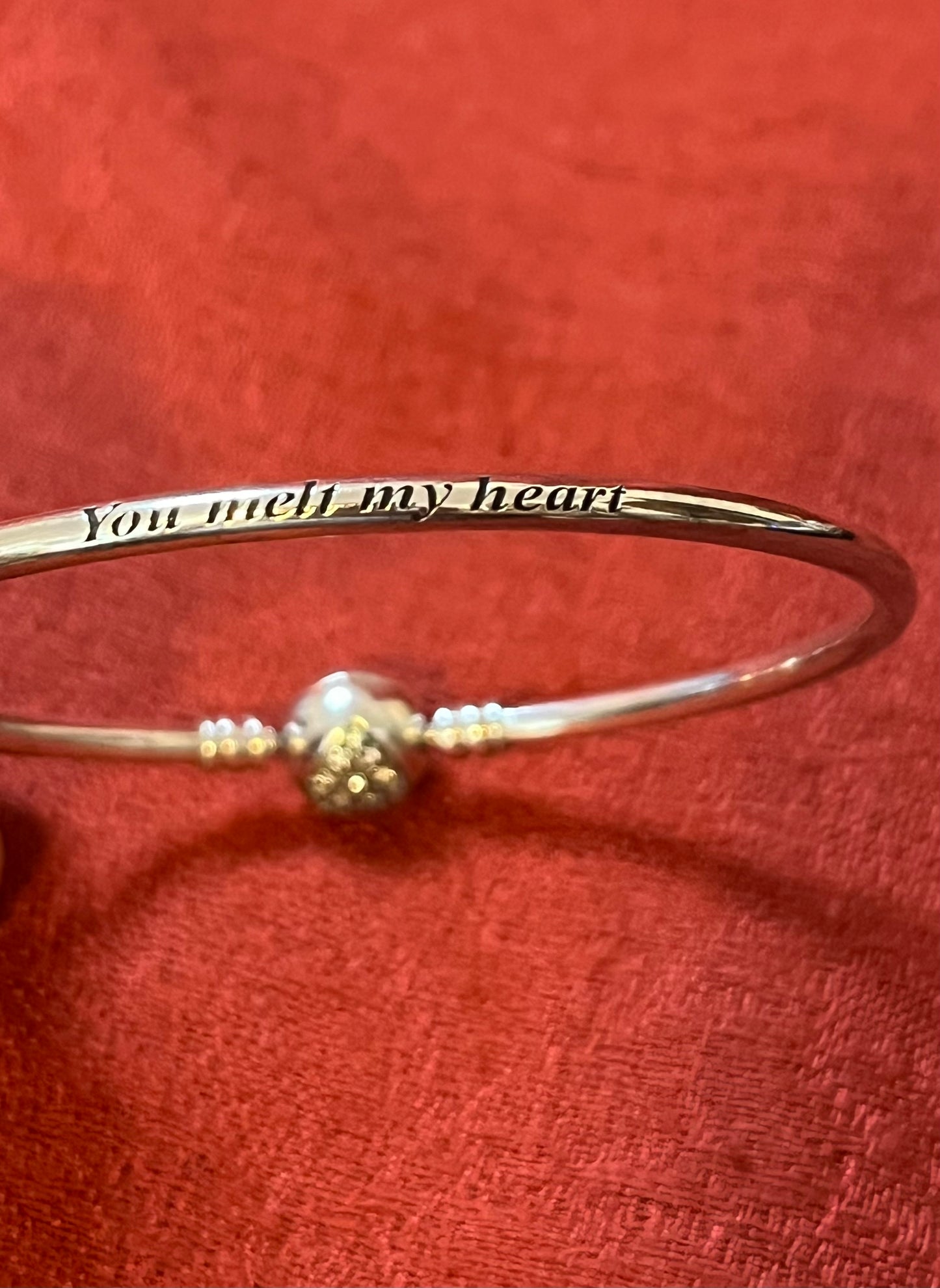 Limited Edition Pandora Sterling "You Melt My Heart" Bangle