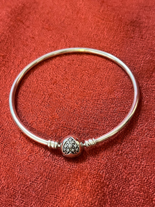 Limited Edition Pandora Sterling "You Melt My Heart" Bangle