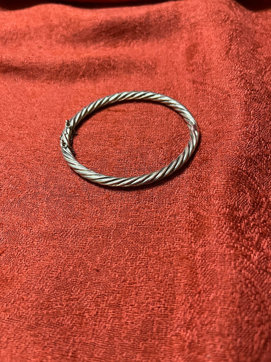 Vintage Sterling Hinged Bangle Bracelet