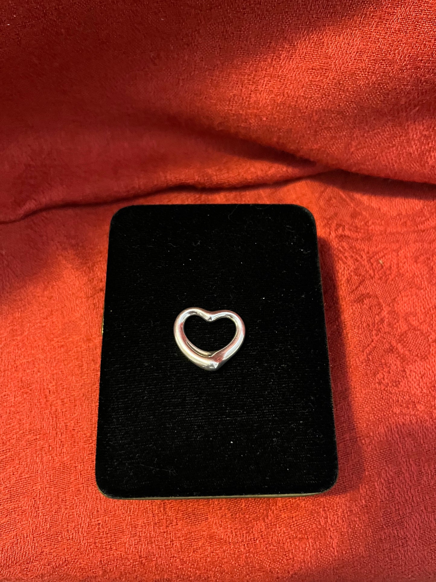 Tiffany & Co Sterling Silver Elsa Peretti Floating Heart Charm-No Box or Pouch