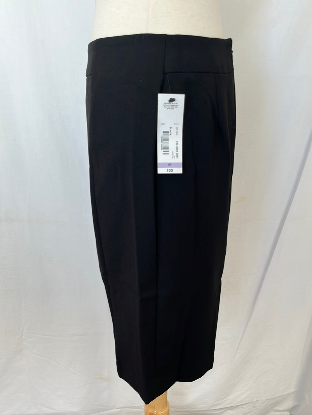 NWT -- Worthington Black Seamed Pencil Skirt -- 6P